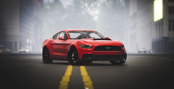 Ford Mustang, The Crew 2, video game wallpaper