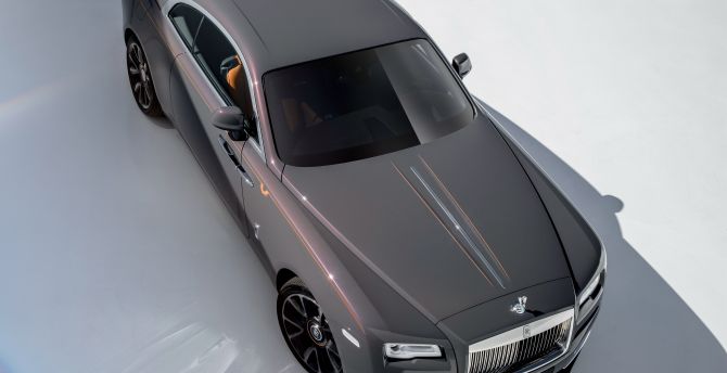 Rolls-Royce Wraith luminary collection, luxurious, grey car, 2018 wallpaper