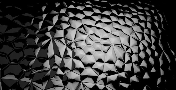 Dark glowing texture, hexagonal pattern, abstract wallpaper