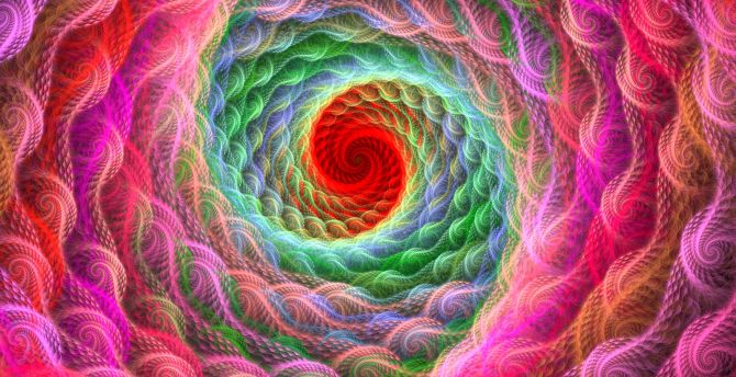 Spiral pattern, bright, colorful wallpaper