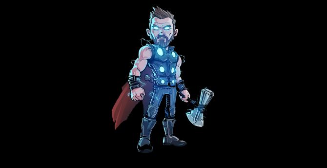 Thor, glowing suit, artwork wallpaper