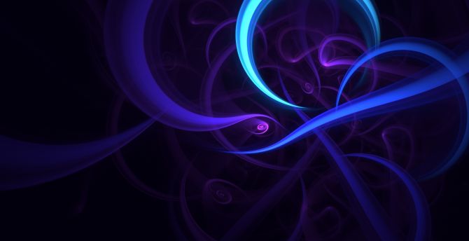 Purple glow, fractal, dark wallpaper