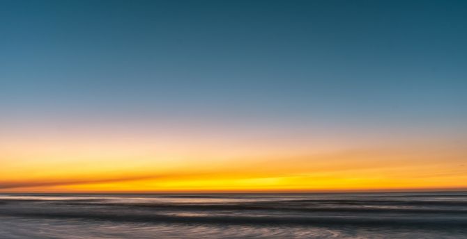 Blur, sunset, beach, sea, sky wallpaper