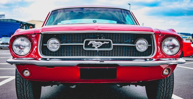 Auto, headlight, Ford Mustang wallpaper