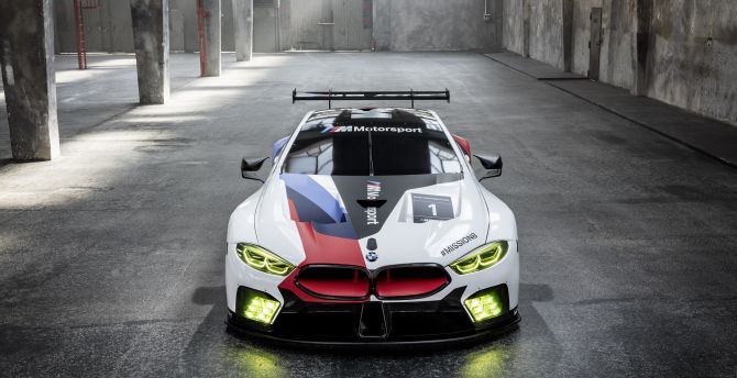 2018 BMW M8 GTE, race car, front wallpaper