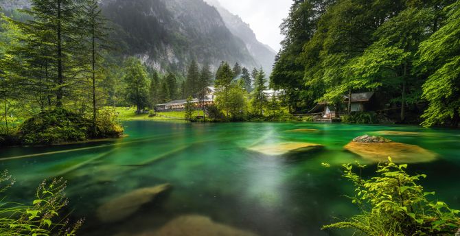 Switzerland's mountains, lake, beautiful scenery, nature wallpaper