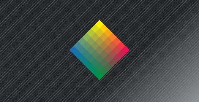 Minimal, colorful squares inside square, abstract wallpaper