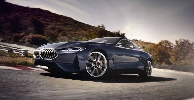 2018, on road, BMW concept 8 series, luxury car wallpaper