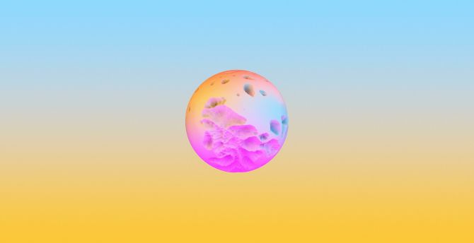 Colorful, broken sphere, ball wallpaper