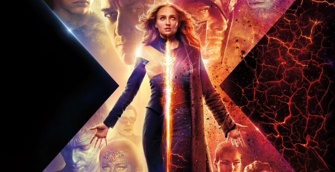 X-men: Dark Phoenix, 2019 movie, poster wallpaper
