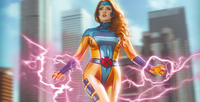 Jean grey, cosplay, superhero powers, x-men wallpaper