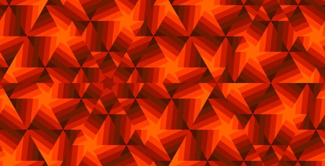 Orange triangular pattern, abstract wallpaper