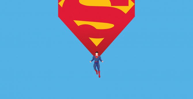 Man of Steel, minimal, superman wallpaper