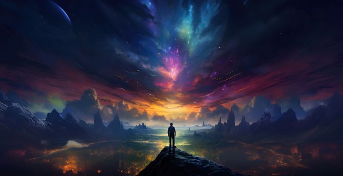 The Dreamy and colourful sky, fantasy, explorer wallpaper