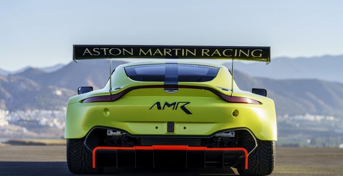 Rear view, Race car, Aston Martin Vulcan AMR Pro wallpaper