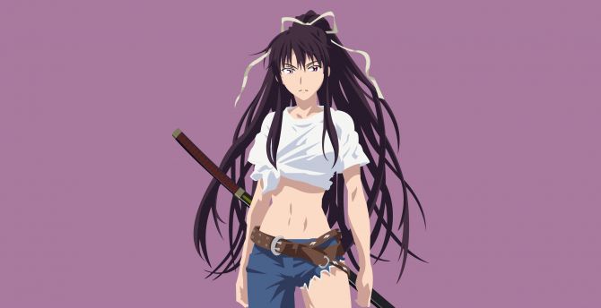 Wallpaper warrior, anime girl, long hair, kanzaki kaori, toaru majutsu no  index desktop wallpaper, hd image, picture, background, a474ce |  wallpapersmug