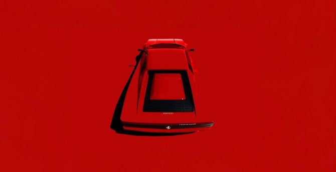 Ferrari, classic car, minimal, car wallpaper