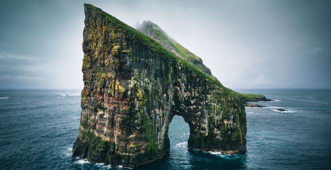 Rock arch, sea, nature wallpaper
