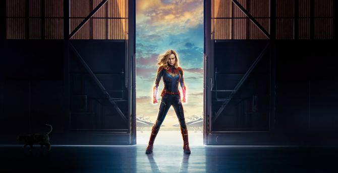 Movie, Captain Marvel, superhero, poster wallpaper