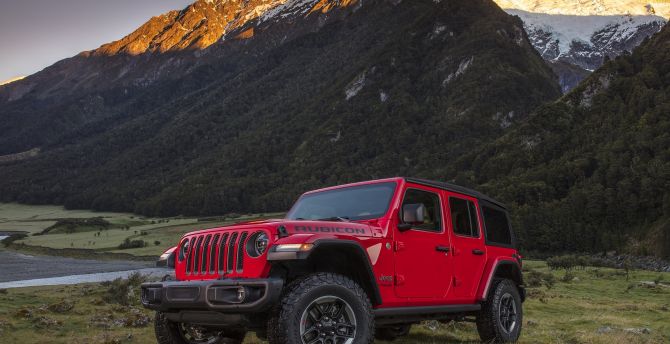 Desktop Wallpaper Red 4x4 Suv Jeep Wrangler Hd Image Picture Background A7161a