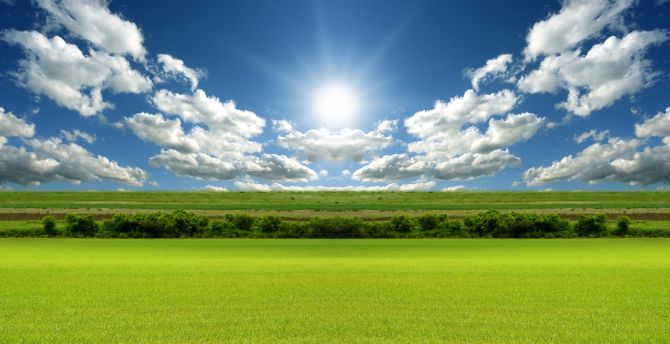 Clouds, beautiful scenery, sunny day, landscape wallpaper