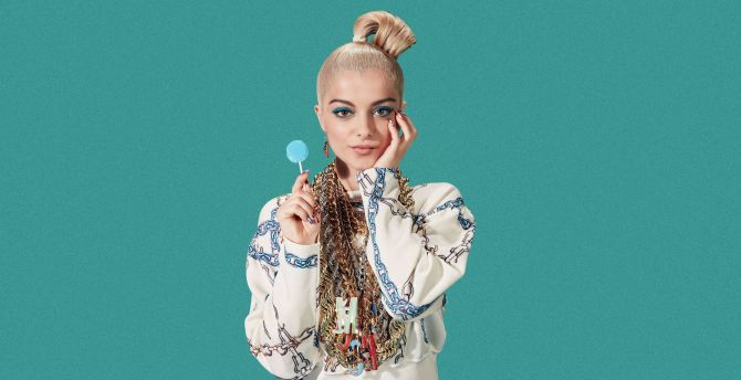 Bebe Rexha, blonde, beautiful, photoshoot wallpaper