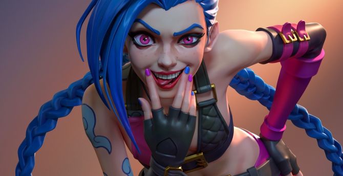 Jinx Arcane Wallpaper  Download to your mobile from PHONEKY