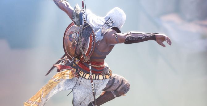 Warrior, jump, Assassin's Creed: Origins wallpaper