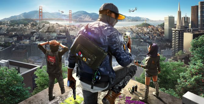Watch dogs 2, video game, cityscape wallpaper
