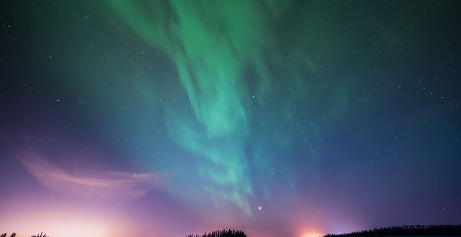 Aurora, Northern Lights, Astotin Lake, Canada wallpaper