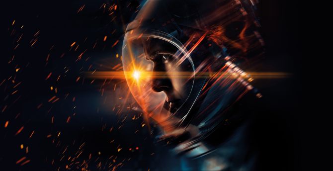 First Man, Ryan Gosling, astronaut, 2018 movie wallpaper