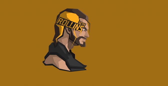 Artwork, WWE, Seth Rollins, headshot wallpaper