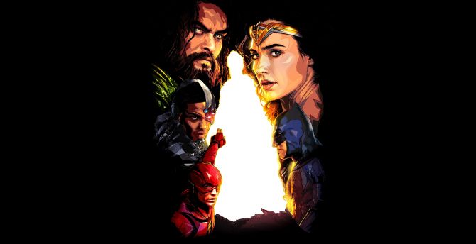 Justice league, 2017, movie, minimal wallpaper