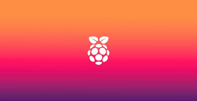 Raspberry PI, logo, minimal wallpaper
