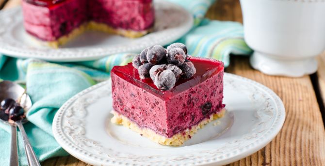 Blueberries, pastry, cake, dessert wallpaper