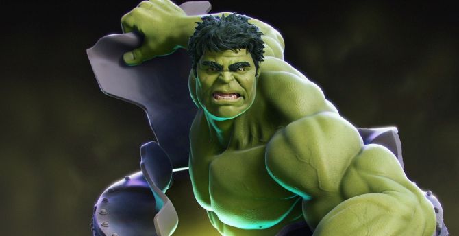 Hulk, supehero, CGI art wallpaper