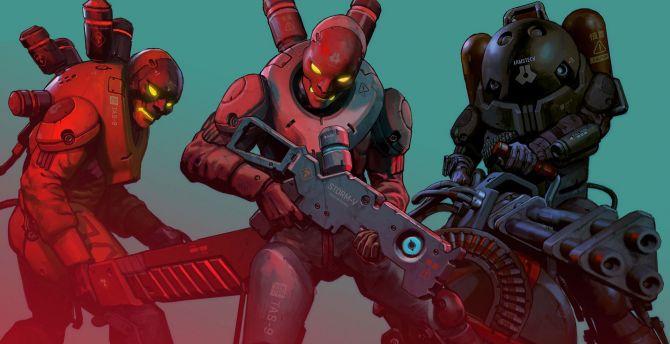 Robots' team, Ruiner, video game wallpaper