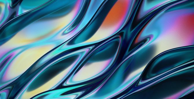 Wavy wrinkle pattern, abstraction, shine wallpaper