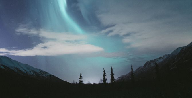 Nature, Northern Lights, night, sky, Alaska wallpaper
