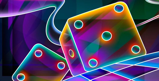 Cubes, transparent and colorful, abstract wallpaper