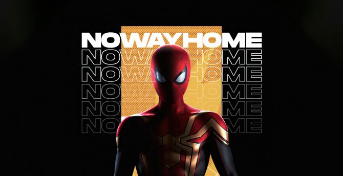 Spider-Man: No Way Home, minimal and dark fan art, 2021 wallpaper