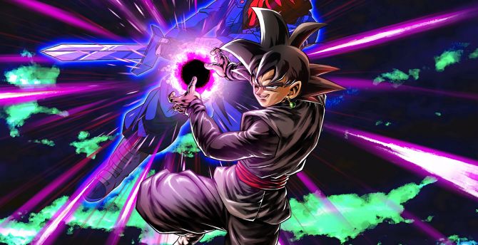 Black Goku and Trunks, Dragon Ball Super, anime wallpaper