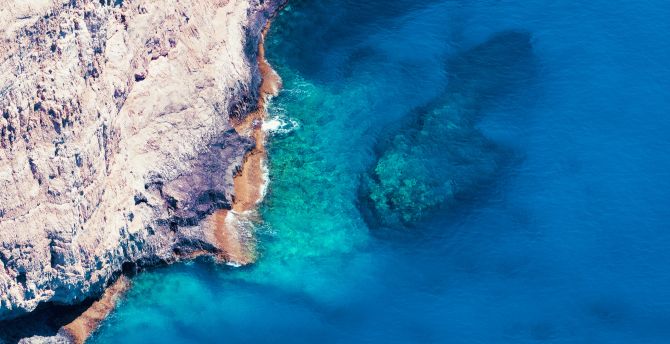 Navagio, beach, sea, cliff, blue ocean, nature wallpaper