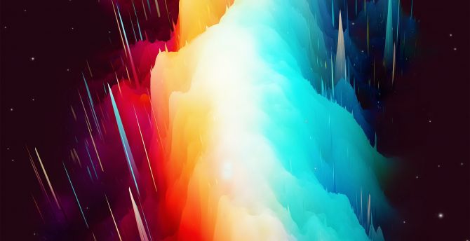Colorful, clouds, nebula, abstract wallpaper