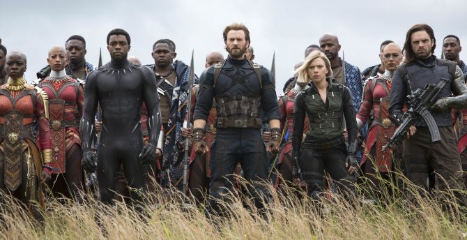 Avengers: infinity war, Captain America, Black panther, 2018 movie wallpaper