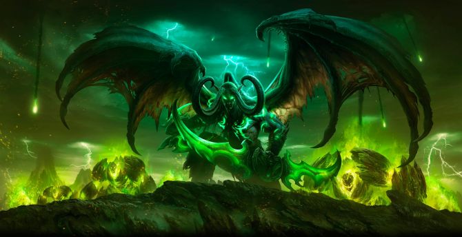 Illidan Stormrag, World of Warcraft: Legion, demon, online game wallpaper