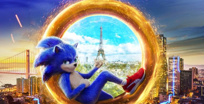 Sonic The Hedgehog, 2019 movie wallpaper