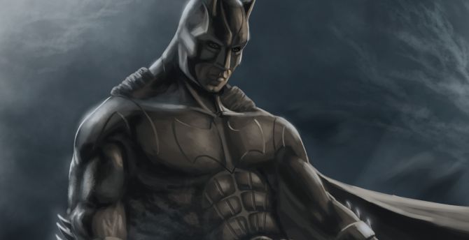 Batman, the dark knight, superhero, fan artwork wallpaper