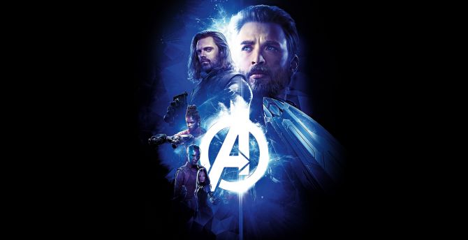 Avengers: infinity war, minimal, captain america, movie wallpaper