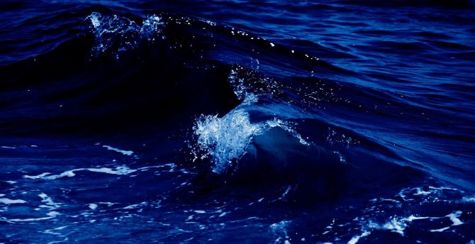 Body of water, waves, blue sea wallpaper